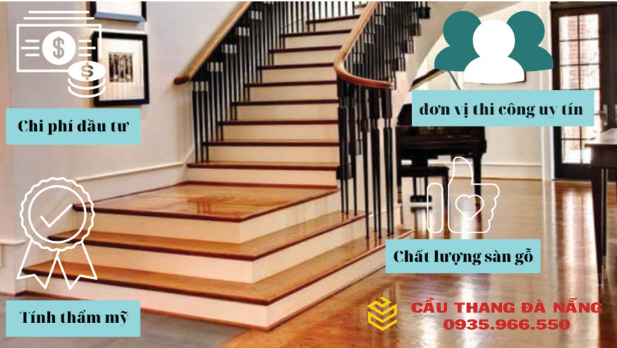 Các tiêu chí  cần thiết khi chọn sàn gỗ làm mặt bậc cầu thang
