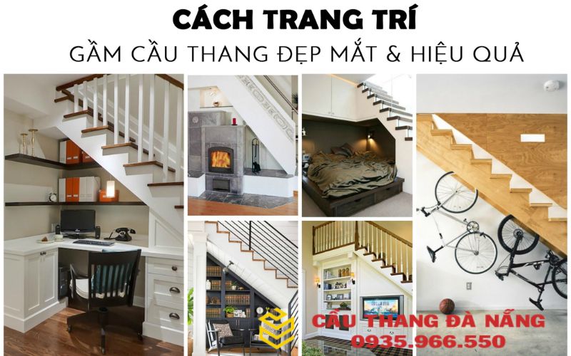 Tận dụng khu vực gầm cầu thang để thiết kế một cách hợp lý 