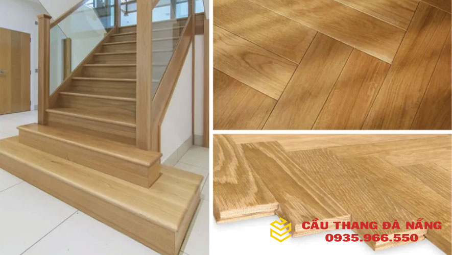 Kích thước và cấu tạo của cầu thang gỗ sồi 