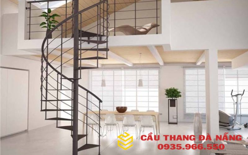 Thiết kế cầu thang xoắn bằng sắt