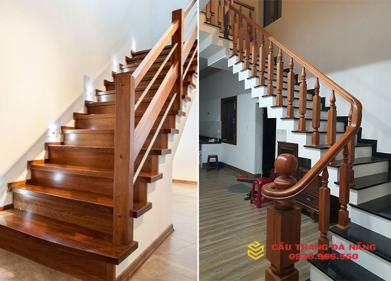 Các mẫu cầu thang gỗ đẹp cho nhà ống