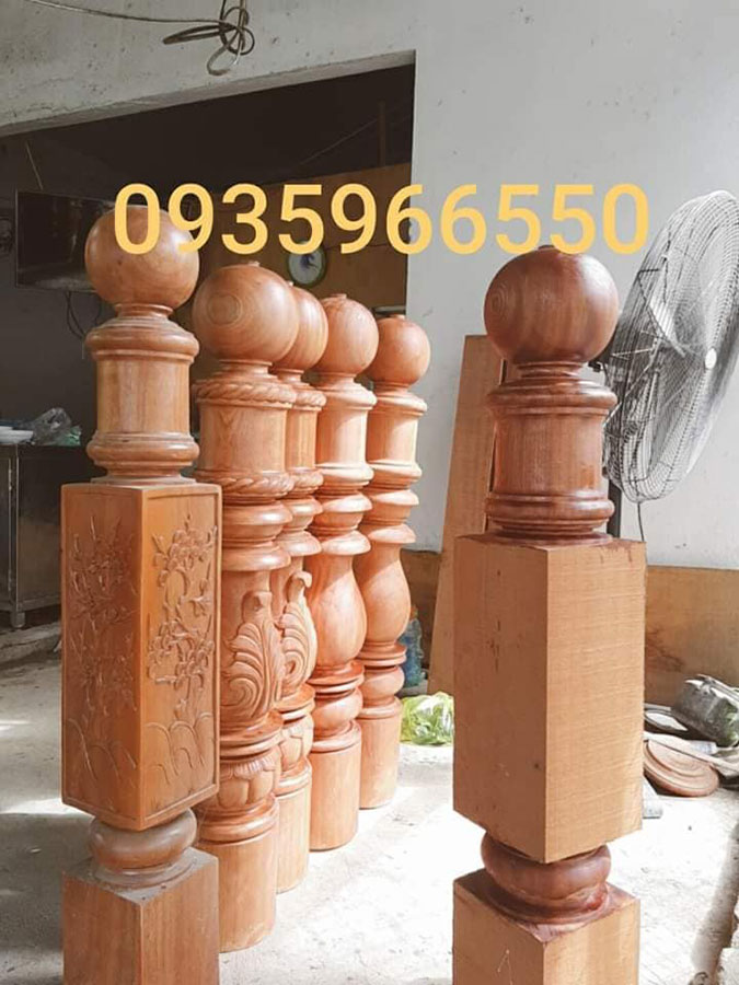 Trụ đề ba gỗ vuông tại Đà Nẵng