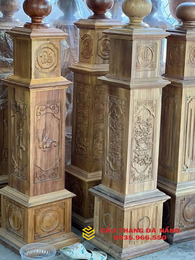 Trụ đề ba gỗ đẹp tại Đà Nẵng