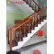 Cầu thang gỗ xoan đào thanh suốt đôi 